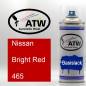Preview: Nissan, Bright Red, 465: 400ml Sprühdose, von ATW Autoteile West.